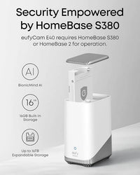 eufyCam E40 Official 2-Cam Smart Outdoor Security Kit with HomeBase S380