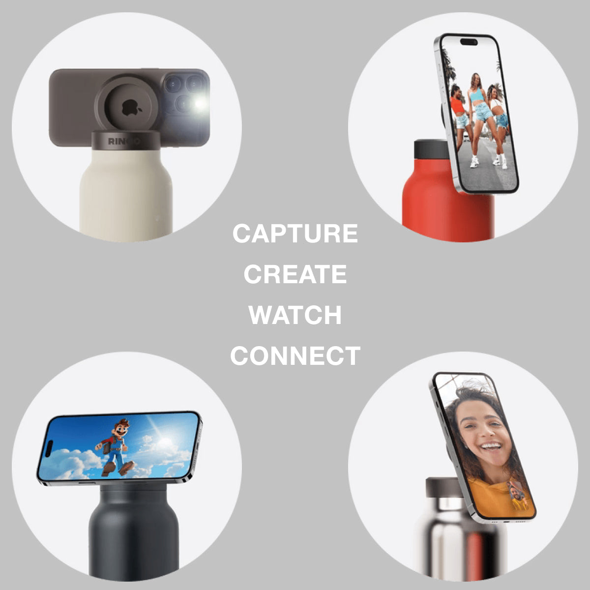 Ringo MagSafe Water Bottle with Magnetic Booster Ring