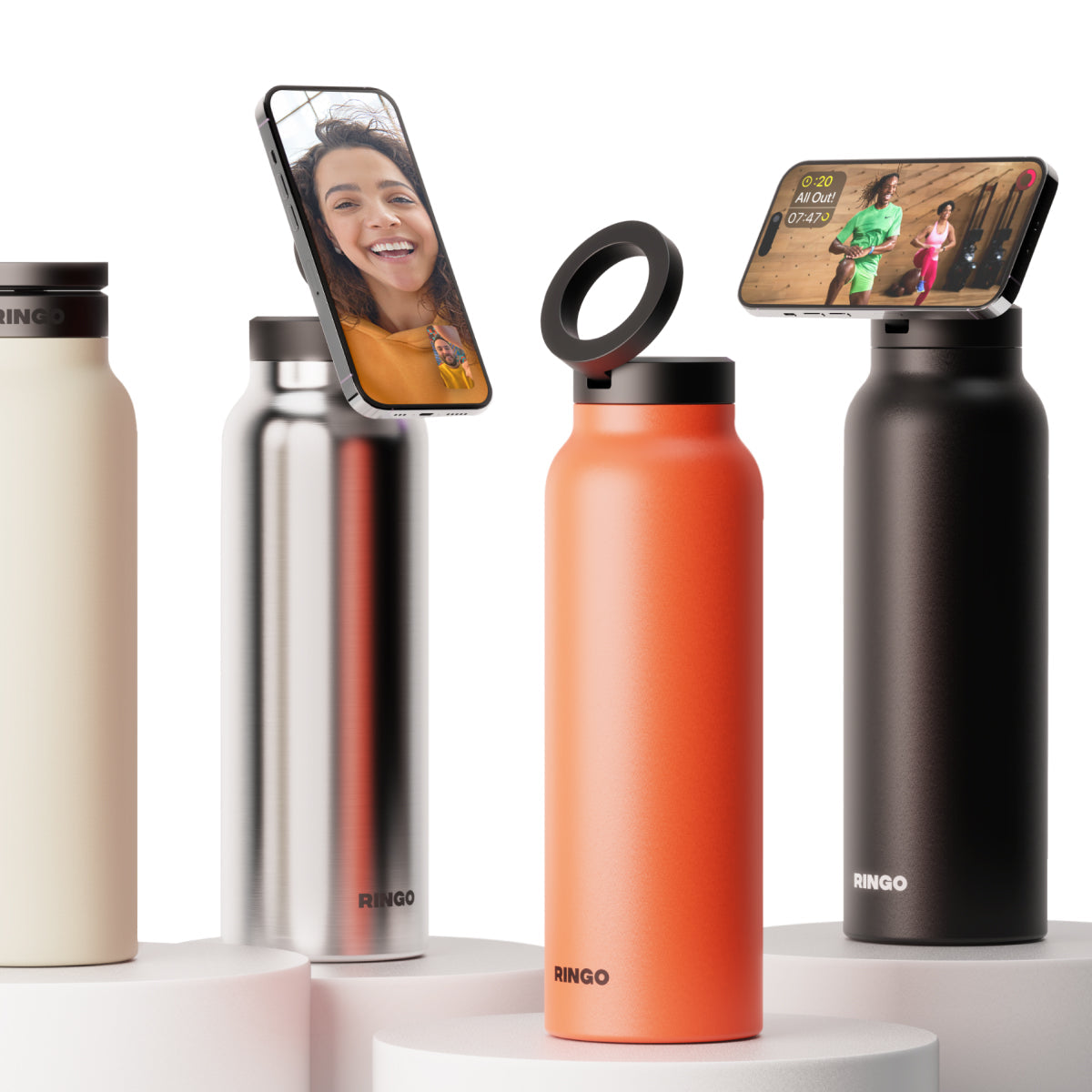 Ringo MagSafe Water Bottle with Magnetic Booster Ring