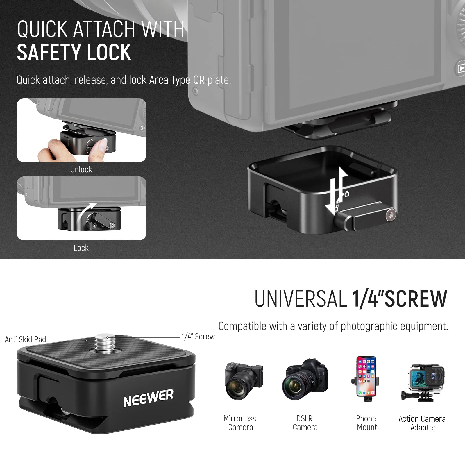 Neewer ST200 Overhead Table Top Mount Stand