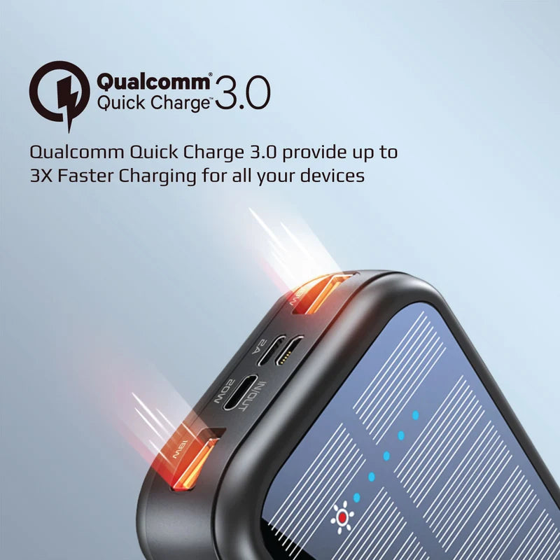 Promate SolarTank 20000mAh EcoLight Solar Power Bank