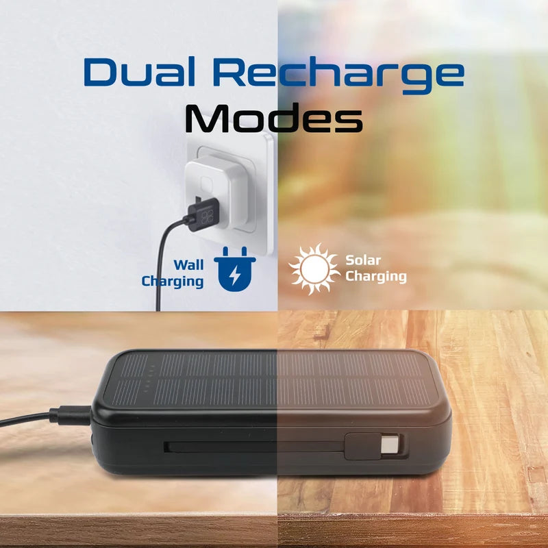 Promate SolarTank 20000mAh EcoLight Solar Power Bank