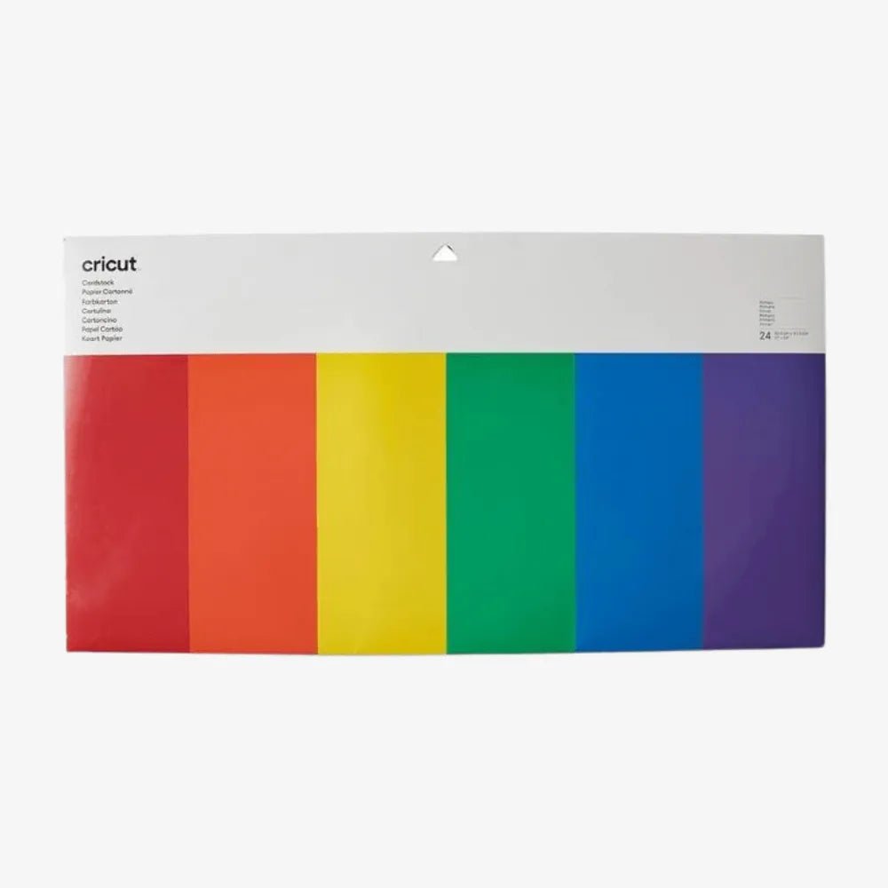 Cricut Cardstock Sampler – Primary Colors (12 Sheets, 30.5 x 61 cm) - Techty