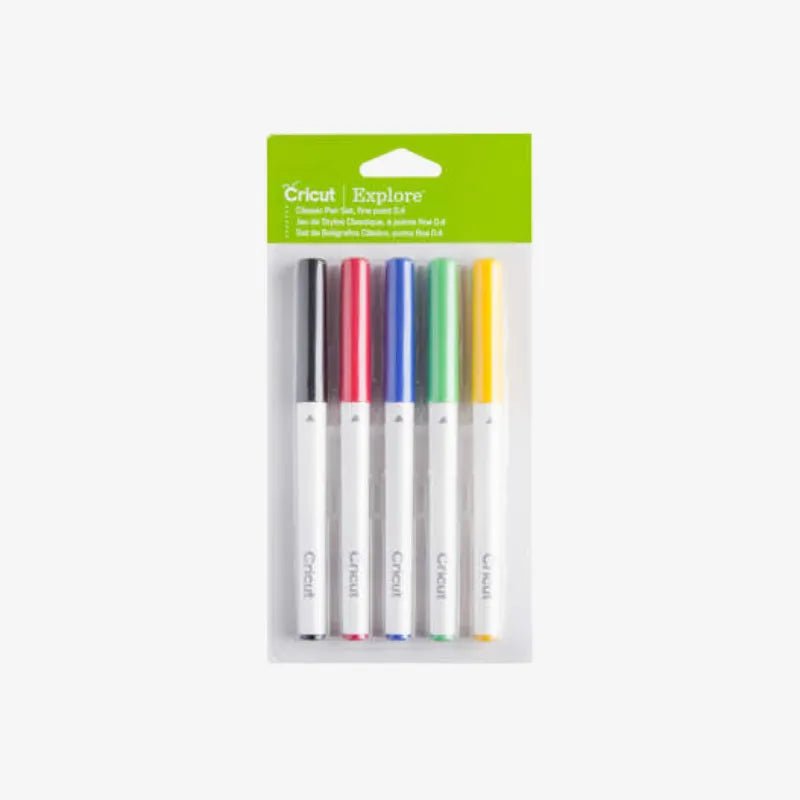 Cricut Fine Point Pen Set – Classic Colors (5 Count) - Techty