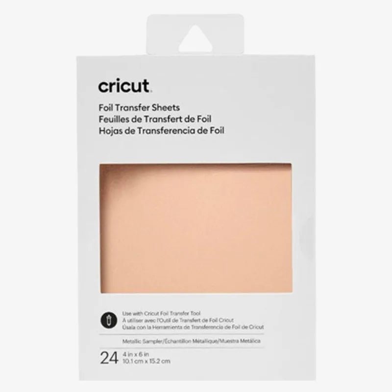 Cricut Foil Transfer Sheets 24ct – Gold, Rose Gold, Silver (10 x 15 cm) - Techty