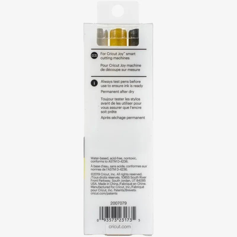 Cricut Joy™ Glitter Gel Pens 0.8, Black/Gold/Silver (3 ct) - Techty