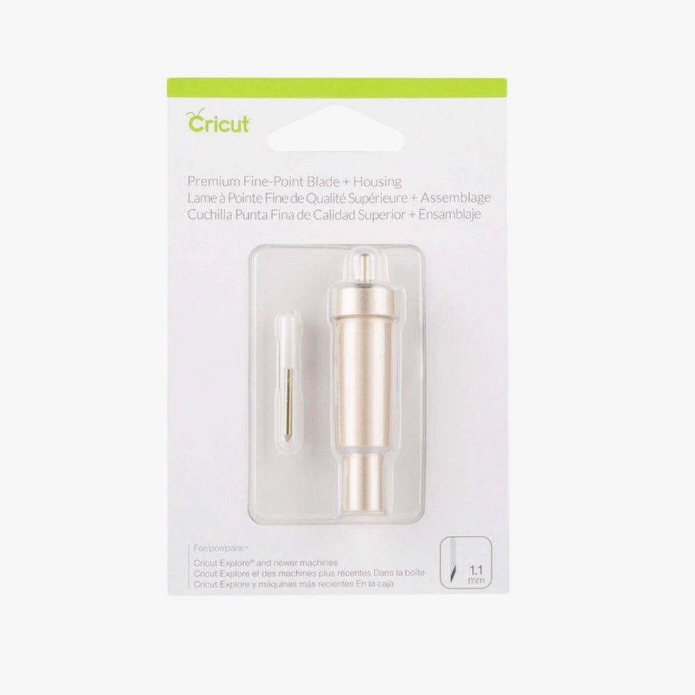 Cricut Premium Fine - Point Blade + Housing, Gold - Techty
