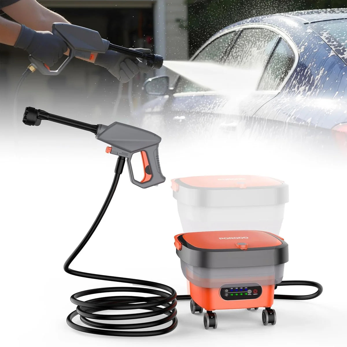 Porodo Aquaspray Multifunctional Pressure Washer