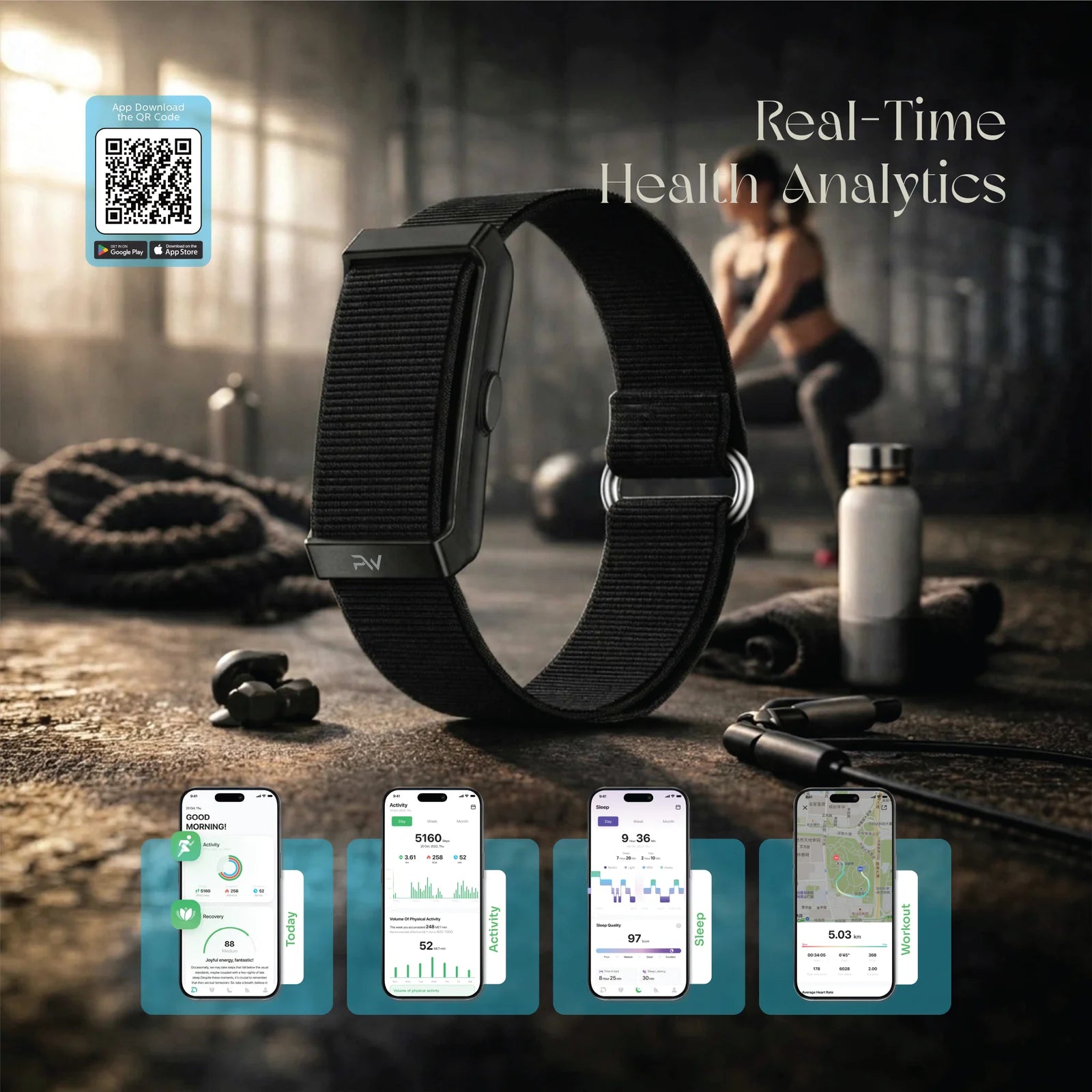 Pawa SprintFit Screenless Fitness Smart Bracelet