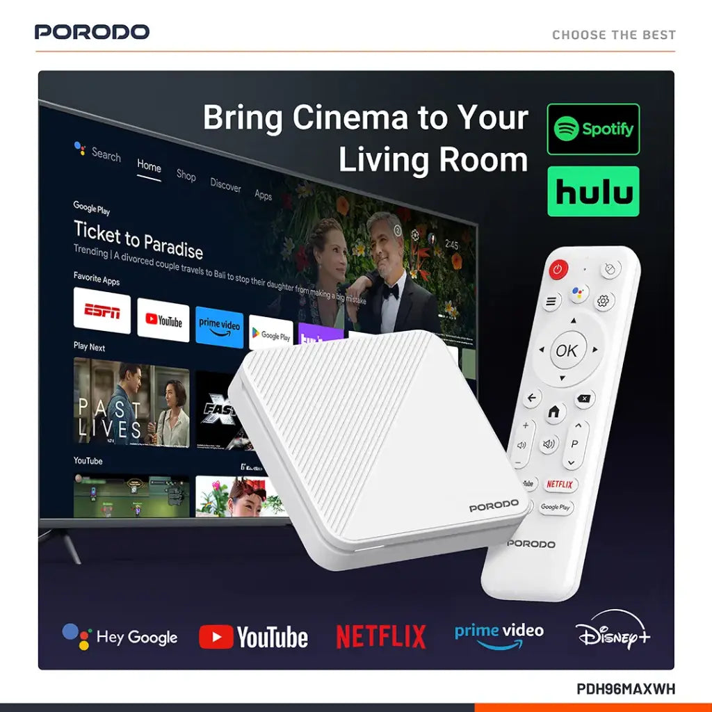 Porodo Echobox 4K Ultra HD Android TV Box