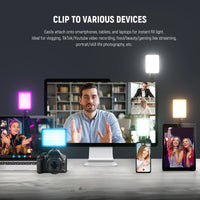 Neewer VL67C App RGB LED Video Light Kit with Phone Clip