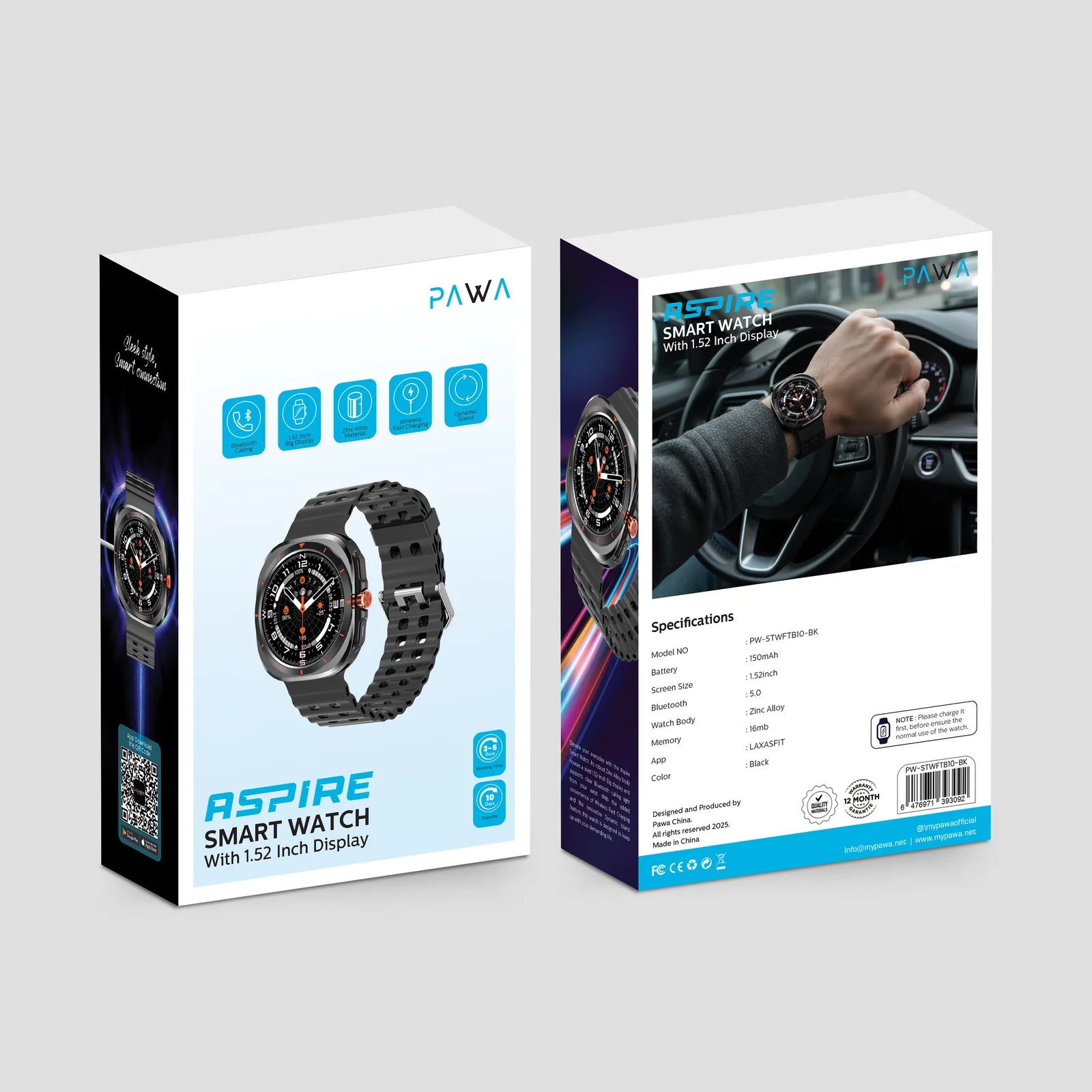 Pawa Aspire Smart Watch Dynamic Island