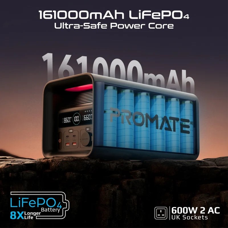 Promate PowerTank-600 Portable Power Station