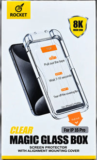 Rocket 8K Magic Glass Box Clear Screen Protector – iPhone 16 Pro