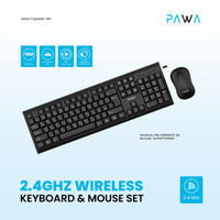 Pawa 2.4GHz Wireless Keyboard & Mouse Set