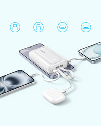 Anker Zolo 10K 35W Power Bank with Dual Built-In USB-C Cables