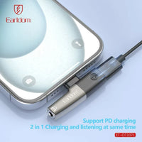Earldom ET-OT107L 2-In-1 USB-C And 8-Pin Adapter