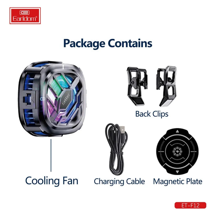 Earldom F12 RGB Gaming Smartphone Cooling Fan
