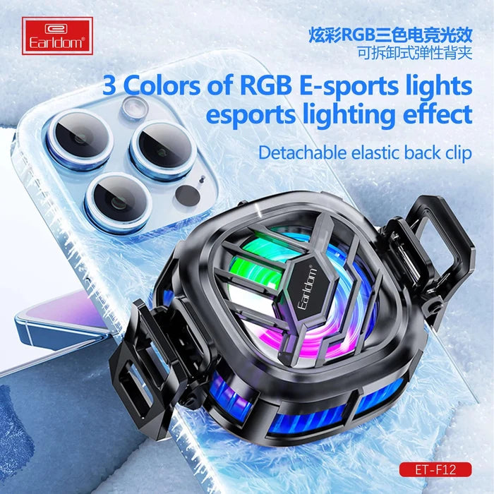 Earldom F12 RGB Gaming Smartphone Cooling Fan