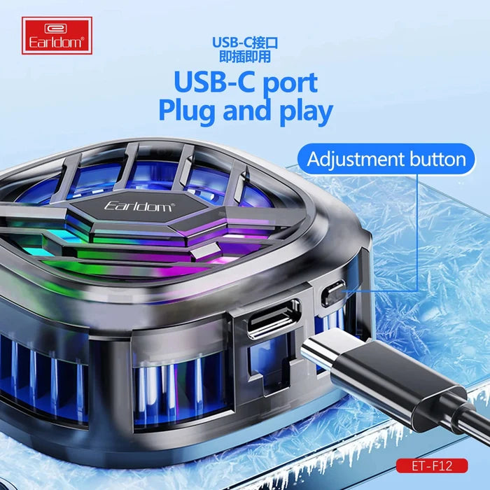 Earldom F12 RGB Gaming Smartphone Cooling Fan