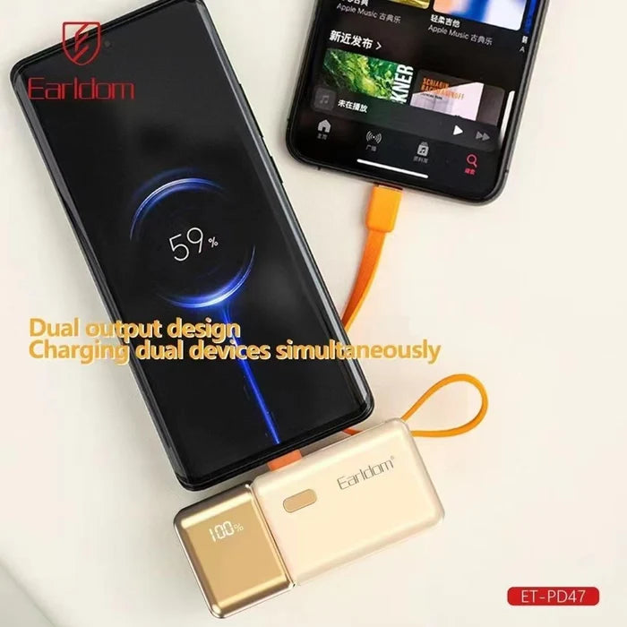 Earldom PD47 2-in-1 Mini Power Bank 5000mAh