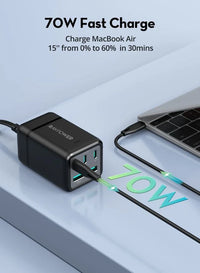 RAVPower PC1045 75W 5-Port GaN Desktop Charger