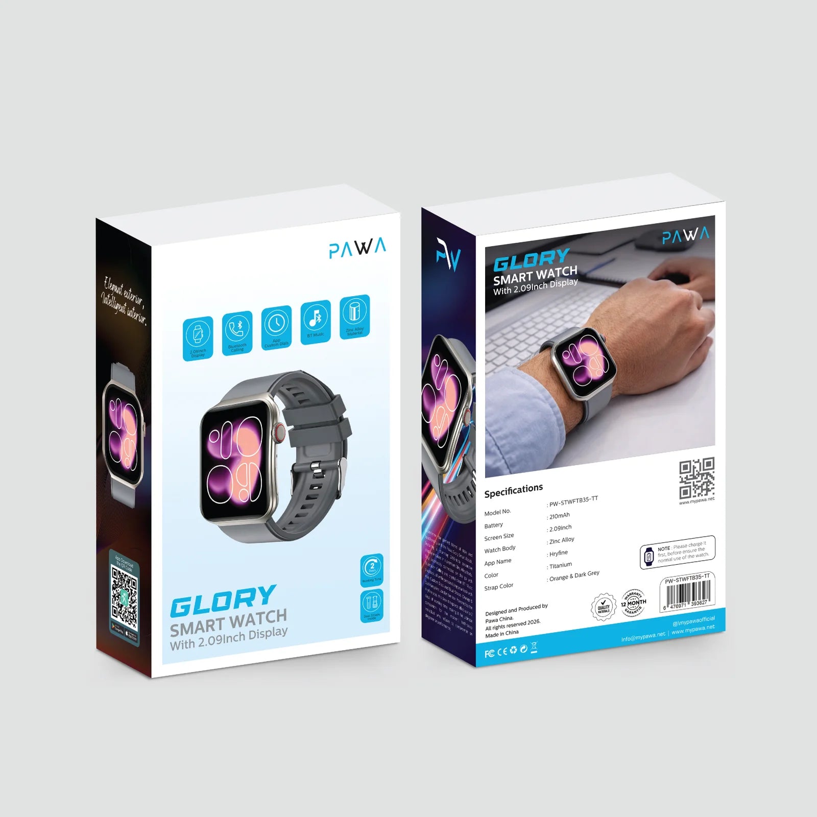 Pawa Glory Smart Watch with 2.09 inch Display
