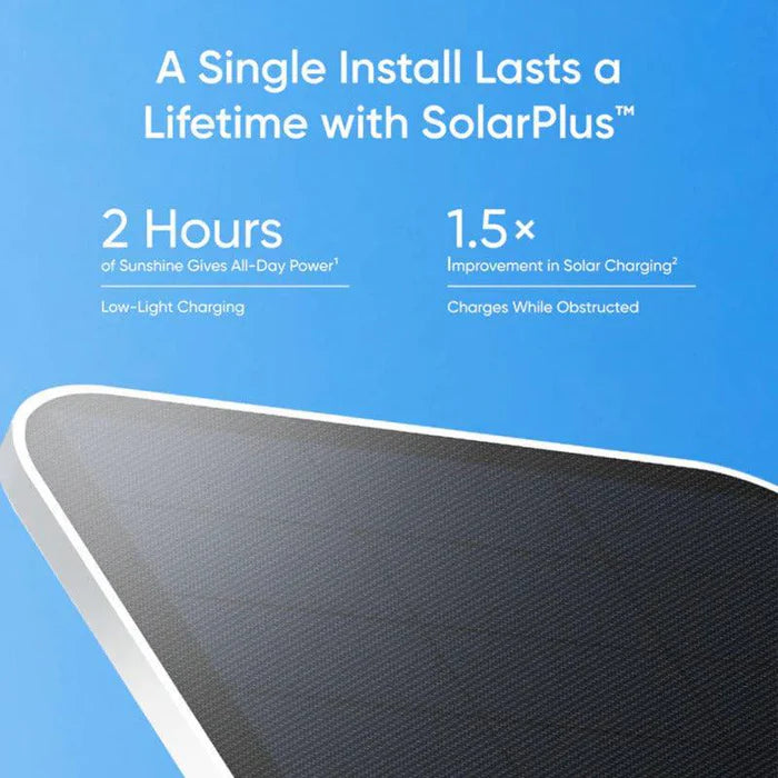 Eufy SoloCam S340 Outdoor Camera with Solar Panel- Black+White