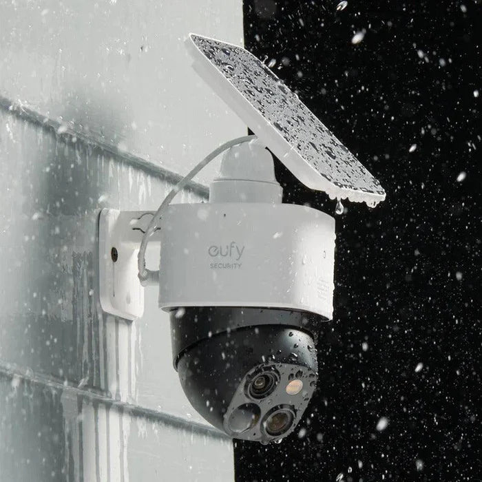 Eufy SoloCam S340 Outdoor Camera with Solar Panel- Black+White