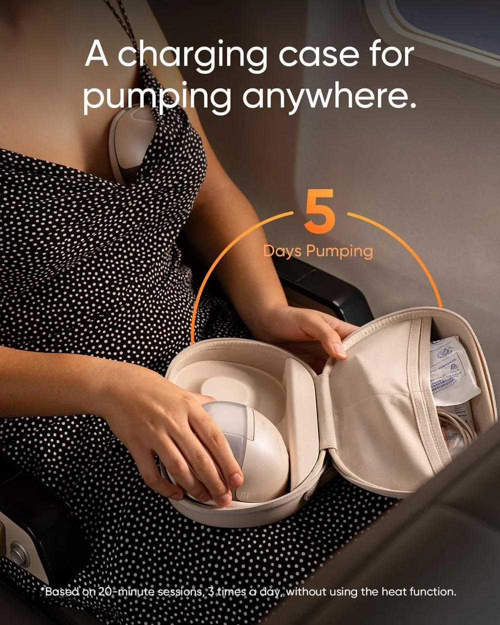 eufy S1 Pro Wearable Heated Breast Pump with Charging Case
