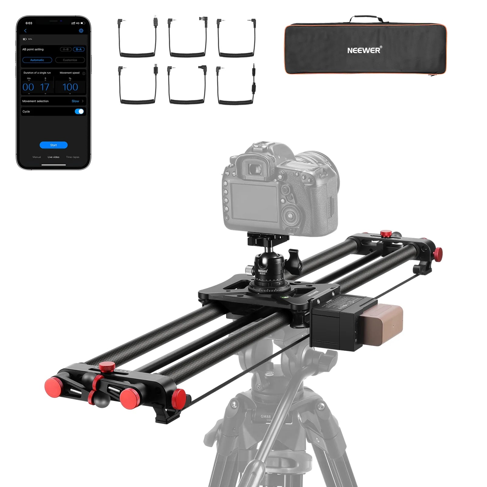 Neewer ER1 80cm App Electronic Video Slider