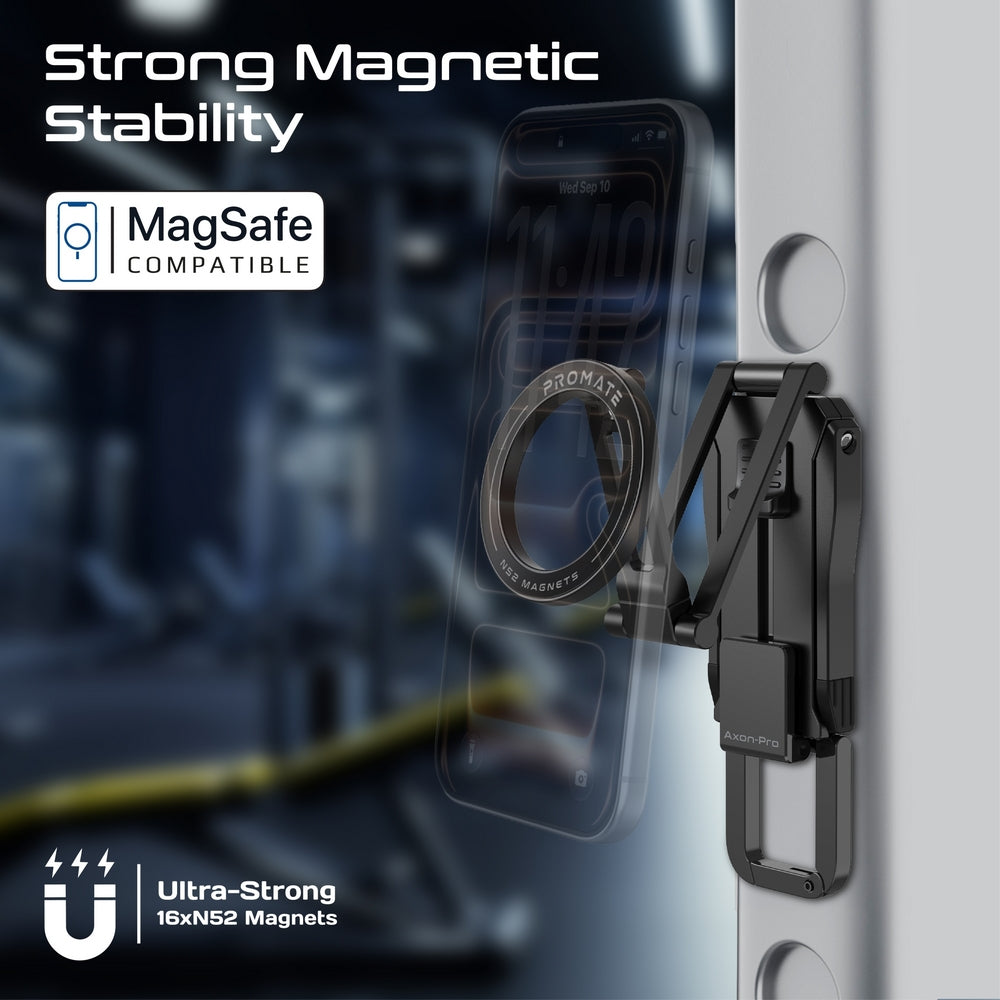 Promate Axon-Pro Multi-Functional Magnetic Smartphone Mount & Stand