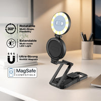 Promate Axon-Ultra Magnetic Smartphone Mount with LED Light