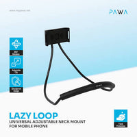 Pawa PW-NKBLZ2T1 Lazy Loop Universal Adjustable Neck Mount - Black