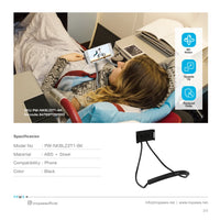 Pawa PW-NKBLZ2T1 Lazy Loop Universal Adjustable Neck Mount - Black