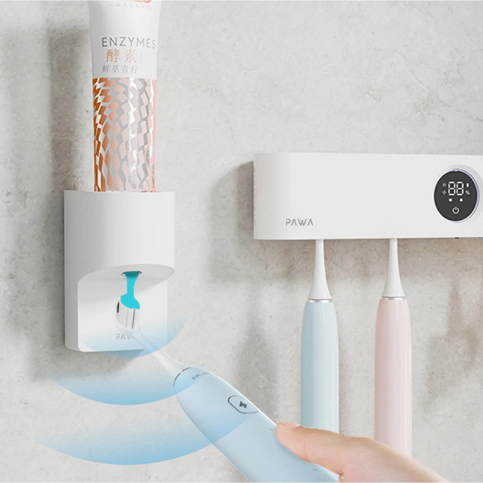 Pawa Automatic Toothpaste Dispenser with Smart Sensing