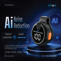 Pawa ClipGo Wireless Microphone with AI Noise Reduction Type-C + Lightning