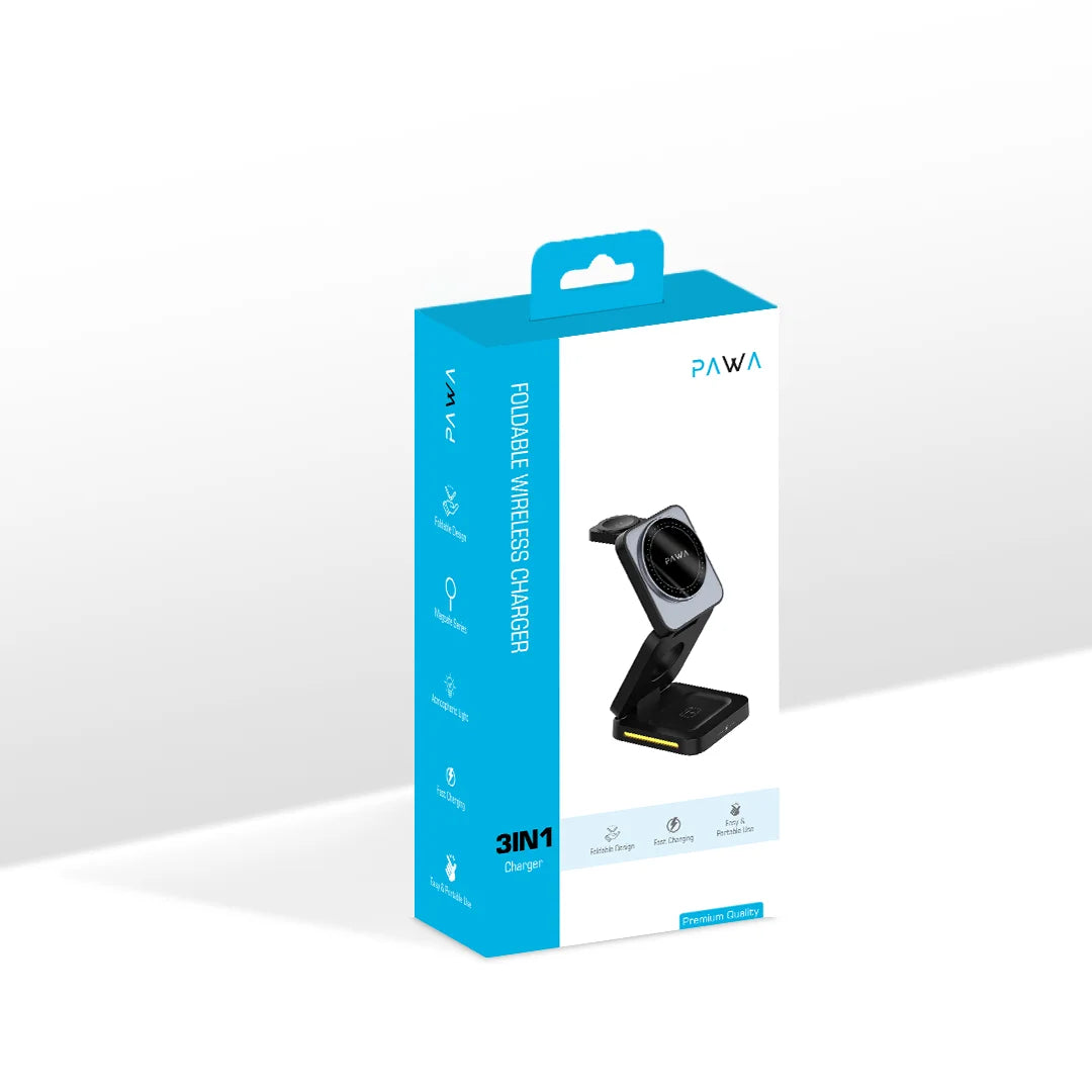 Pawa 3-in-1 Foldable Wireless Charging Station