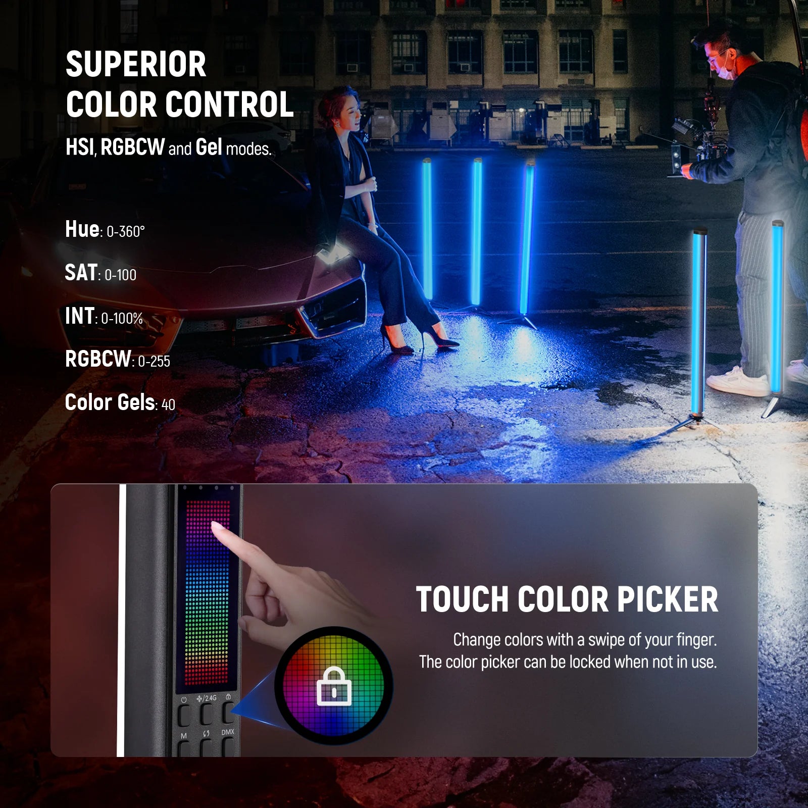 Neewer TL60 App RGB LED Tube Light