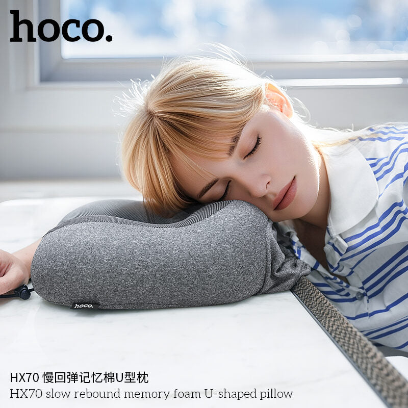 HOCO HX70 Memory Foam U-Shaped Travel Pillow