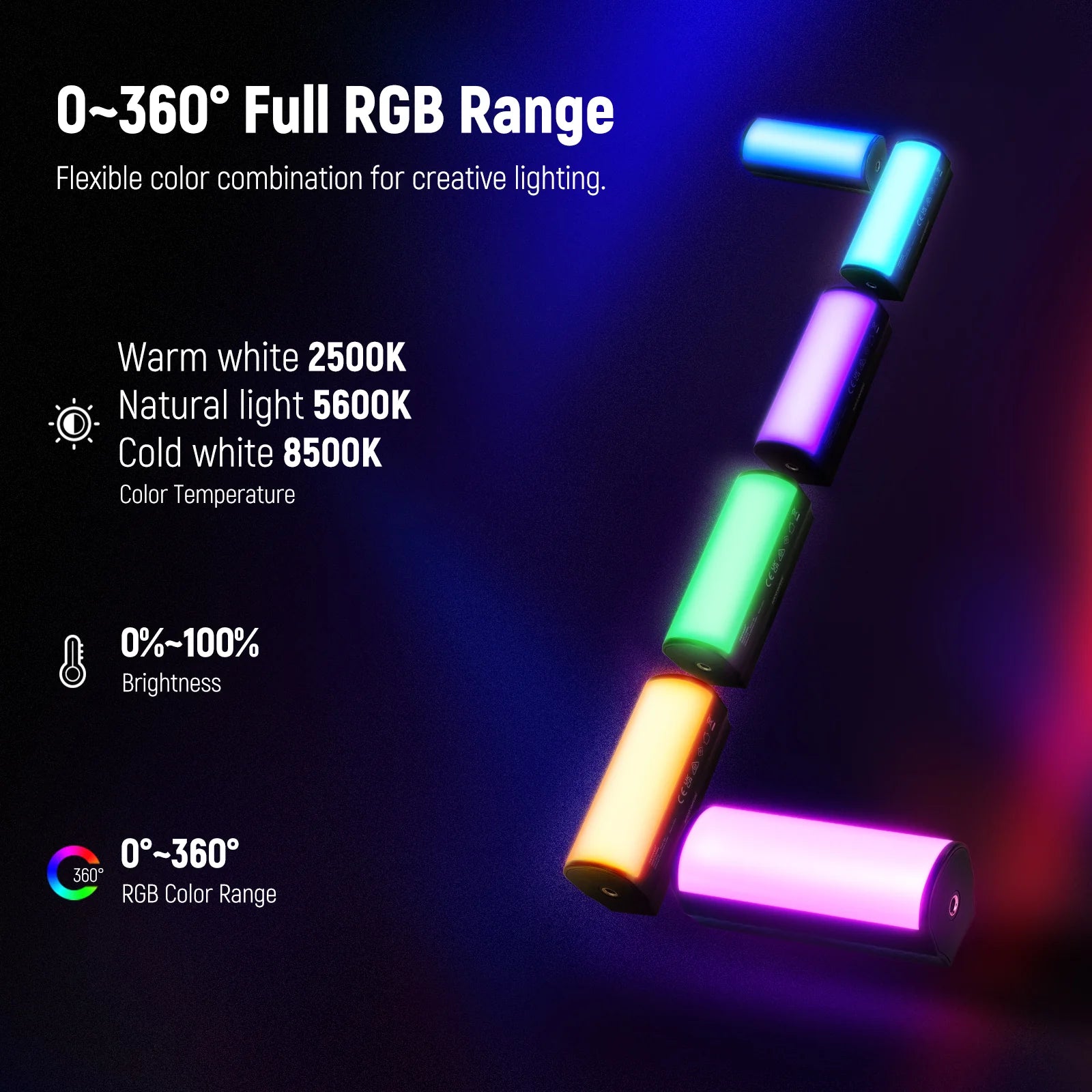 Neewer TL96RGB Handheld RGB LED Video Light Wand