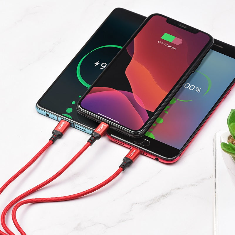 Hoco X14 Times Speed 3-in-1 Charging Cable