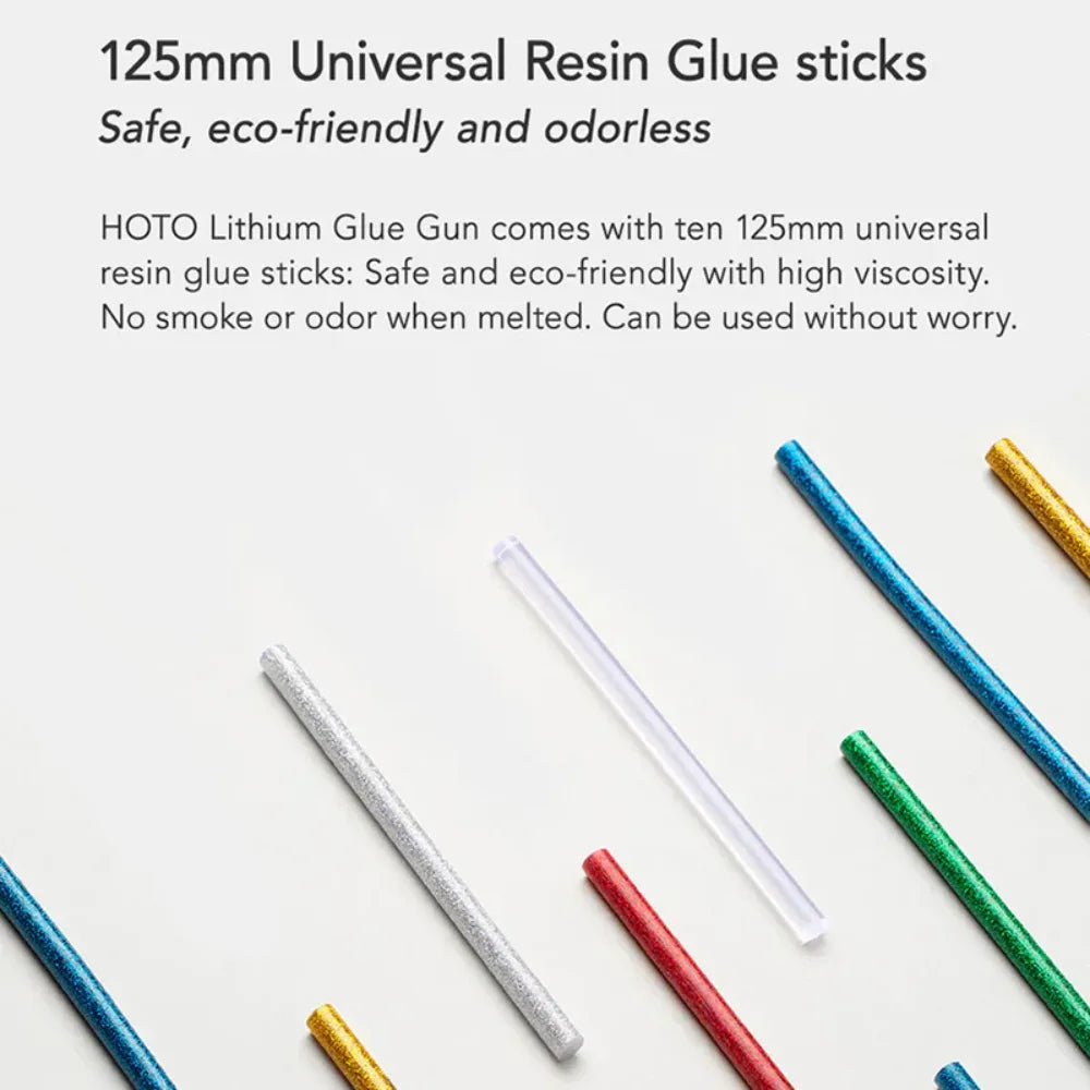Hoto Hot Melt Glue Stick – 20 pcs (Colored + Transparent) - Techty