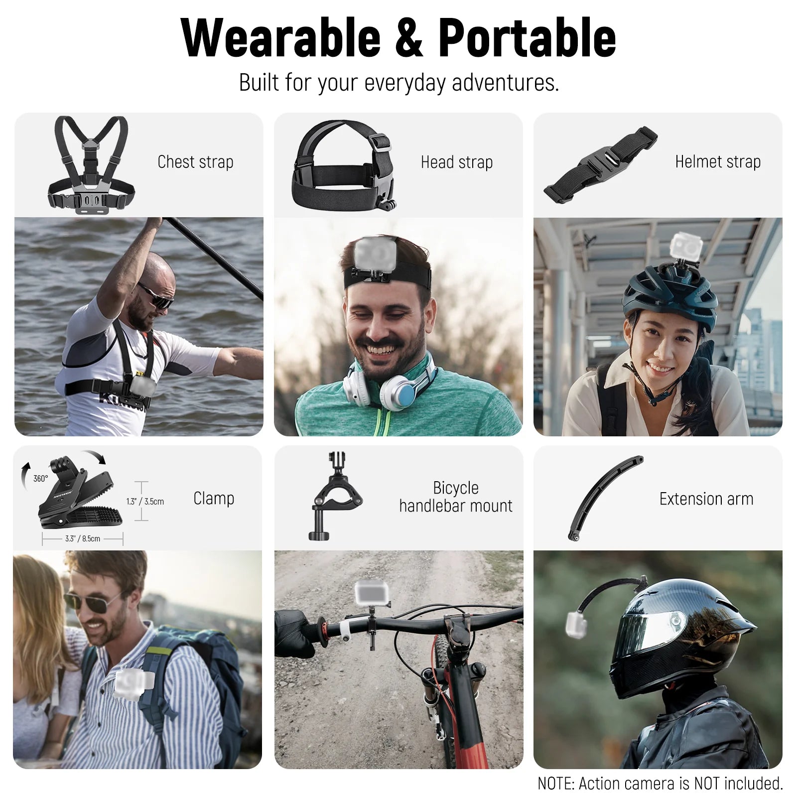 Neewer 50-in-1 Action Camera Accessory Kit
