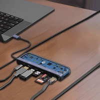 Powerology Crystalline Series 7 in 1 USB-C Multi Hub