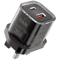 Porodo PDFWCH101 Tezclarte 30W GaN Dual-Port Wall Charger