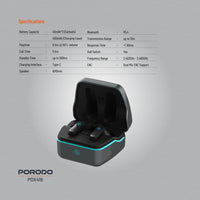 Porodo Gaming PDX419 Ultra Low-Latency Gaming Earbuds