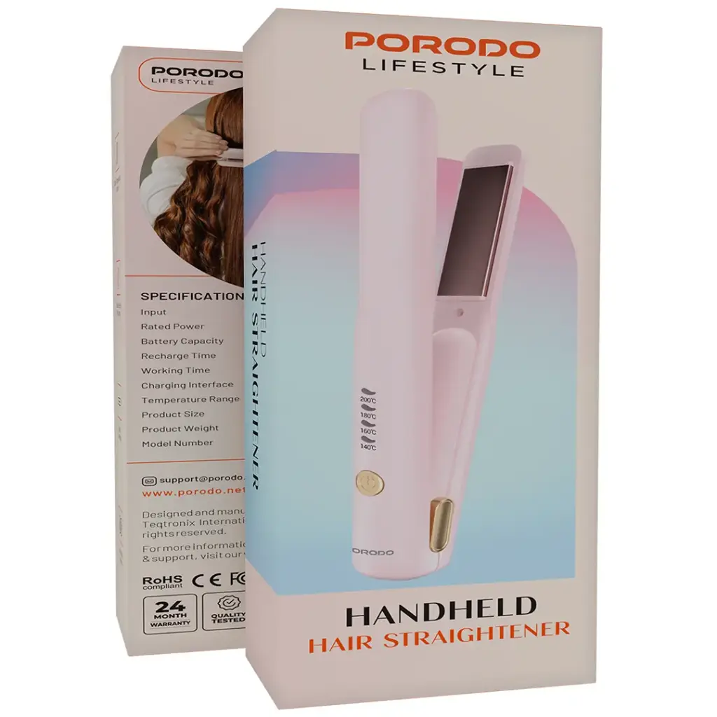Porodo Lifestyle PDBL006 Cordless Handheld Hair Straightener