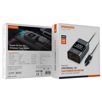 Porodo PDFWCH067 200W Universal AC Car Power Inverter