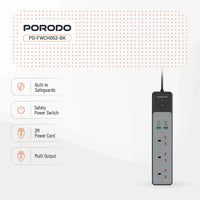 Porodo PD-FWCH052 3AC 45W Power Strip UK